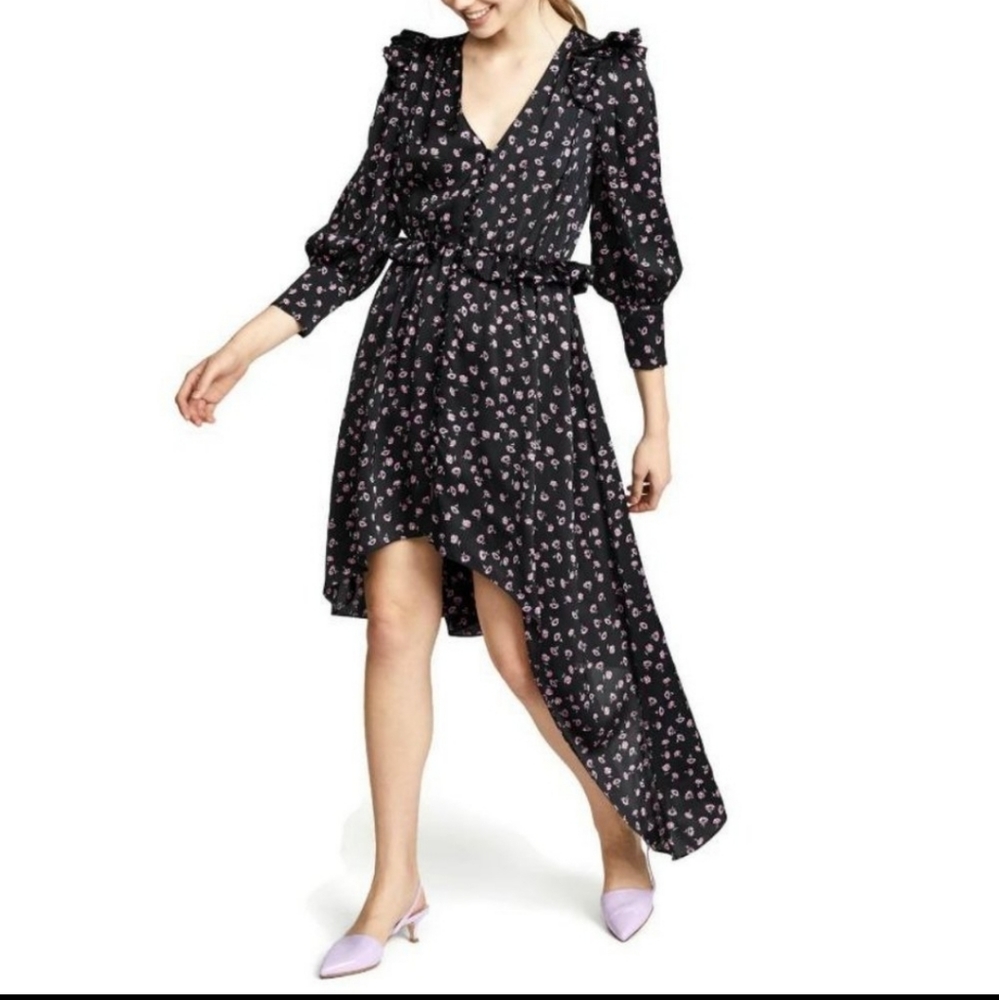 Magda Butrym silk asymmetrical hem dress